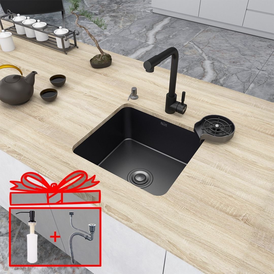 Nett Czarny ze stali nierdzewnej 46 cm podwieszany NB-4643 41820