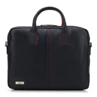 Torebki damskie - Torba na laptopa 11’’/12’’ skórzana z przeszyciem na środku - miniaturka - grafika 1