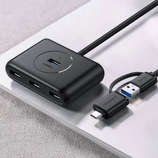 Ugreen rozdzielacz HUB 4x USB 3.0 port USB Typ C kabel 1m czarny (CR113 40850) - Kable USB - miniaturka - grafika 16