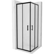 Kabiny prysznicowe - Mexen Rio kabina prysznicowa kwadratowa 70x70 cm, szron, czarna - miniaturka - grafika 1