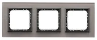 Klawisze i ramki - LEDart 3-krotna, pozioma i pionowa - Ospel SONATA R-3RGC/41/25, szare szkło, grubość 4 mm - miniaturka - grafika 1