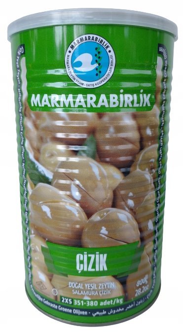 Oliwki zielone (cizik yesil zeytin) Marmarabirlik 800 g – 2XS