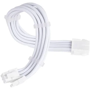Kabel sieciowy SST-PP07E-PCI8W-V2, PCIe 8pin (6+2) (biały, 30cm) - Kable miedziane - miniaturka - grafika 1