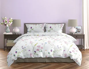 Faro Pościel satyna bawełniana premium 140x200+70x90 Milagro Verde 013 Polna łąka - Pościel - miniaturka - grafika 1