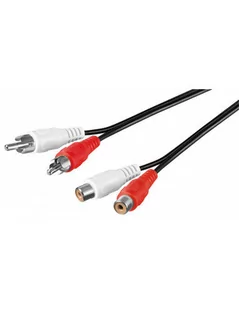 Wentronic 1.5 m 2 X wtyczka cinch na 2 X cinch Kupplung 1 szt. czarny 50025 - Kable - miniaturka - grafika 2