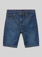 Spodnie i spodenki dla chłopców - Szorty jeansowe z wpuszczanymi kieszeniami model ‘SCANTON’ - miniaturka - grafika 1
