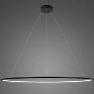 Lampy sufitowe - Lampa wisząca Ledowe Okręgi No.1 Φ230 cm in 4k czarna Altavola Design - miniaturka - grafika 1