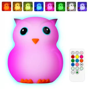 Duża Sowa Lampka Nocna RGB USB-C Pilot SP-LN01XL - Lampy stojące - miniaturka - grafika 1