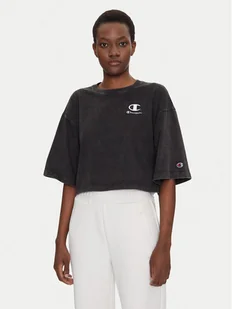 Champion T-Shirt 118023 Czarny Relaxed Fit - Koszulki i topy damskie - miniaturka - grafika 1