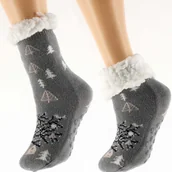 Skarpetki dla dzieci - Skarpetki Zimowe Dziecięce Grube Antypoślizgowe 32-35 - miniaturka - grafika 1