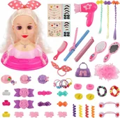 Zabawy w naśladowanie dorosłych - Głowa Lalki Do Stylizacji Lalka Nauki Czesania Modelka Prezent Dla Dzieci - miniaturka - grafika 1