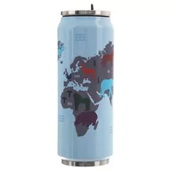 Kubki termiczne - Orion Kubek Termiczny Termos Bidon Mapa Świata Puszka 500 Ml - miniaturka - grafika 1