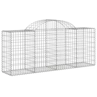 vidaXL Kosze gabionowe, 6 szt, 200x50x80/100 cm, galwanizowane żelazo - Ogrodzenia - miniaturka - grafika 4