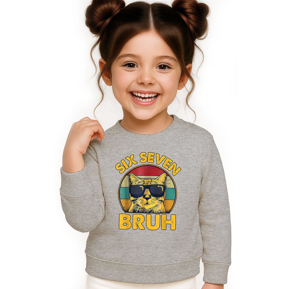BLUZA DZIECIĘCA 67 SIX SEVEN VIRAL KOT 104 DLA CHŁOPCA DZIEWCZYNKI