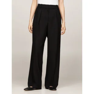 Tommy Hilfiger Spodnie | Relaxed fit - Spodnie damskie - miniaturka - grafika 1