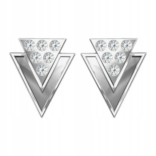 KOLCZYKI sztyfty trójkąty Swarovski el. Srebro 925