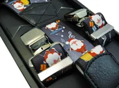 Dodatki do ubrań - Kolorowe świąteczne szelki do spodni - Mikołaje SZ71 - miniaturka - grafika 1