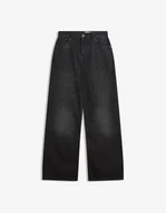 Spodnie damskie - Bershka Jeansy O Kroju Baggy Kobieta 32 Szary - miniaturka - grafika 1