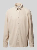 Koszule męskie - Kurtka koszulowa o kroju relaxed fit z plisami model ‘KARI’ - miniaturka - grafika 1