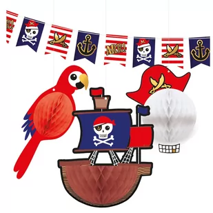 Zestaw dekoracyjny piracki na imprezę Mapa Piratów - Balony i akcesoria - miniaturka - grafika 1