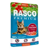 Mokra karma dla kotów - RASCO Premium cielecina z ziolami fileciki w sosie 85g saszetka dla kota (1703-13182) - miniaturka - grafika 1