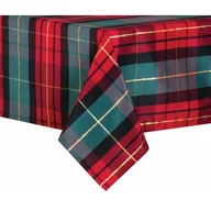 Obrusy i serwetki - Obrus TARTAN 140 x 180 cm zielono-czerwony krata - miniaturka - grafika 1