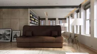 Sofy i kanapy - Kanapa Platan Sofa Jaś 04 188 x 85 cm tkanina odcienie brązu - miniaturka - grafika 1