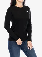 Bluzy sportowe damskie - Bluzka damska z długim rękawem The North Face L/S Simple Dome Tee - tnf black - miniaturka - grafika 1