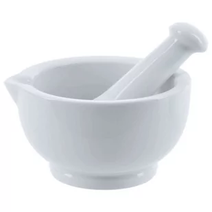 HIT TRADING MOŹDZIERZ CERAMIKA BIAŁY 14CM 131009 - Pojemniki na przyprawy - miniaturka - grafika 1