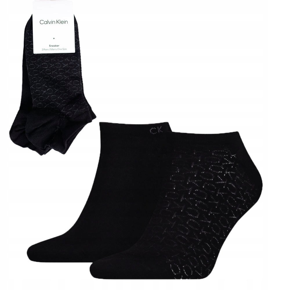 CALVIN KLEIN Skarpety Męskie 2p. BLACK ONE SIZE