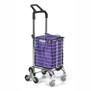 Składany wózek na zakupy schodowy, nośność 30 kg - Torby i wózki na zakupy - miniaturka - grafika 1
