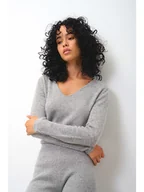 Swetry damskie - AUTHENTIC CASHMERE Kaszmirowy sweter "Galise" w kolorze szarym - miniaturka - grafika 1