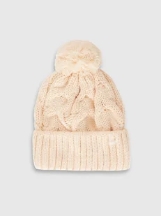 4F Czapka zimowa z dodatkiem wełny damska - beżowa S - Czapki damskie 4F Czapka zimowa z dodatkiem wełny damska - beżowa S - Czapki damskie - miniaturka - grafika 1