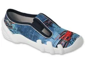 Buty dla chłopców - Kapcie trampki dziecięce chłopięce na gumki niebieskie Befado 290Y269-34 - miniaturka - grafika 1