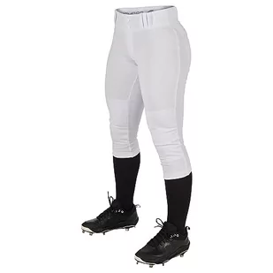 CHAMPRO Damskie turniejowe tradycyjne spodnie z poliestru Softball, średnie, białe - Baseball, krykiet, palant - miniaturka - grafika 1