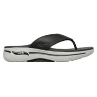 Klapki i japonki męskie - Japonki Skechers Go Walk Arch Fit San 229022-BKGY czarne - miniaturka - grafika 1