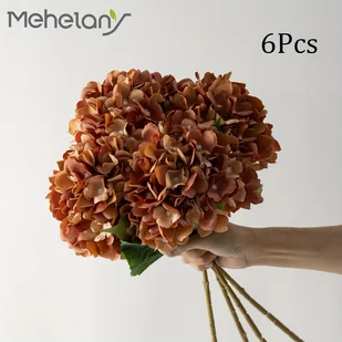 TEMU 6 szt. Różowe Duże Realistyczne Sztuczne Hortensje, 18,5 Cala Pełnie Symulowane Kwiaty, Do Bukietów, Dekoracji Stołowych, Wnętrz Domu, Ślubnych - Sztuczne kwiaty - miniaturka - grafika 1