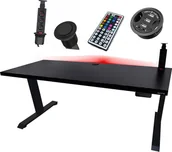 Biurka gamingowe - BIURKO ELEKTRYCZNE 120x60 STABILNE REGULOWANE LOFT METALOWE - miniaturka - grafika 1