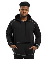 Bluzy męskie - Urban Classics Męska bluza z kapturem Contrast Stitching Hoody z kapturem, czarny, XXL - miniaturka - grafika 1