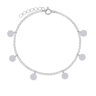Bransoletka Srebrna Choker z kółkami - Bransoletki - miniaturka - grafika 1