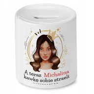 Skarbonki - Skarbonka Dla Michaliny na Urodziny Prezent z Nadrukiem ze Zdjęciem - miniaturka - grafika 1