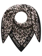 Apaszki i szaliki damskie - Zwillingsherz Chusta trójkątna w kolorze beżowo-czarnym z dodatkiem wełny - 200 x 100 cm - miniaturka - grafika 1