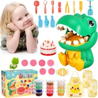 Masy plastyczne - ZESTAW CIASTOLINA DENTYSTA DLA DZIECI PLASTELINA ZESTAW PREZENT FOREMKI - miniaturka - grafika 1