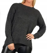 Swetry damskie - Only Damski sweter z dzianiny, jednokolorowy czarny XL - miniaturka - grafika 1