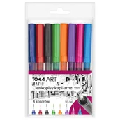 Cienkopisy - Cienkopis kapilarny 8 kolorów - TOMA - miniaturka - grafika 1
