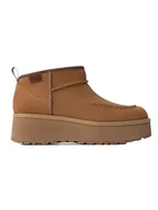 Botki damskie - UGG Skórzane botki "Cityfunc Ultra Mini" w kolorze jasnobrązowym - miniaturka - grafika 1