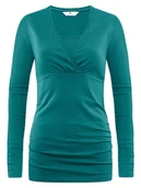Bluzki damskie - Damska tunika ciążowa turkusowa Bellybutton Maternity, r.S - miniaturka - grafika 1