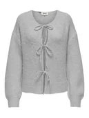 Swetry damskie - ONLY Kardigan w kolorze jasnoszarym - miniaturka - grafika 1