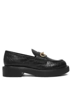 Półbuty damskie - LOVE MOSCHINO Loafersy JA10394G1MIB0000 Czarny - miniaturka - grafika 1