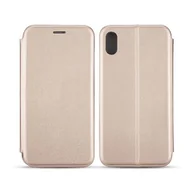 Etui i futerały do telefonów - NoName Etui Book Magnetic iPhone Xs Max złoty /gold - miniaturka - grafika 1